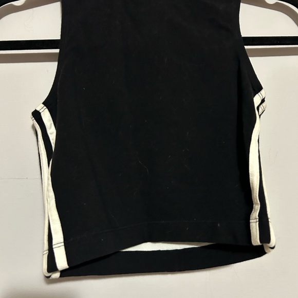 Retro Addidas Cotton Cropped Black Tank - Picture 3 of 6